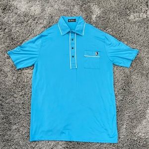 Nation Golf Original Piqué Teal Blue XL
